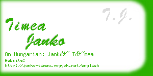 timea janko business card